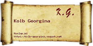 Kolb Georgina névjegykártya